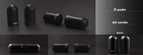 iWotto Altavoces Duo Estereo Bluetooth Imantados, Stereo Duo speakers BT Magnetized, Color Negro