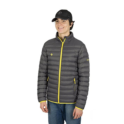 Izas Fraser Chaqueta Fibra, Hombre, Gris Oscuro/Amarillo, S