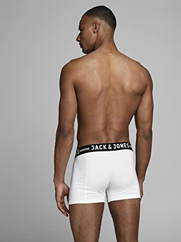 JACK & JONES JACSENSE TRUNKS NOOS, Bóxer Hombre, Blanco (White), Large