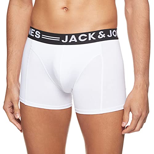 JACK & JONES JACSENSE TRUNKS NOOS, Bóxer Hombre, Blanco (White), Large