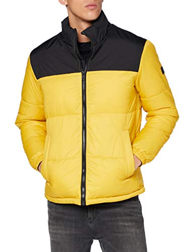 Jack & Jones JJDREW Puffer Collar Chaqueta, Spicy Mustard, L para Hombre