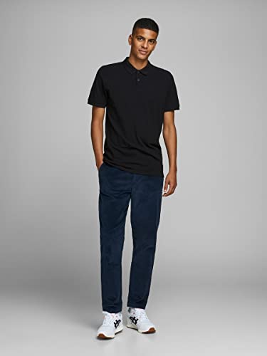 JACK & JONES Jjebasic Polo SS Noos, Negro (Black), M para Hombre