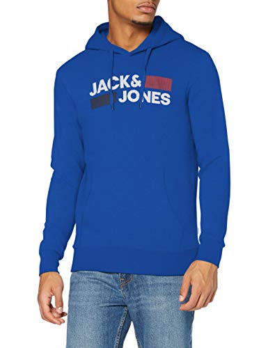 Jack & Jones Jjecorp Logo Sweat Hood Noos Sudadera con Capucha, Azul (Classic Blue), L para Hombre