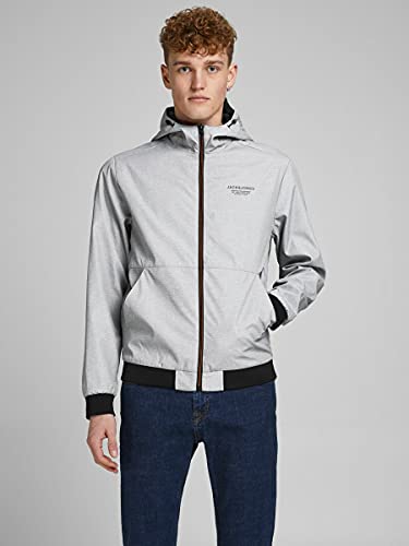 Jack & Jones Jjeseam Noos-Chaqueta con Capucha, Gris Claro, M para Hombre