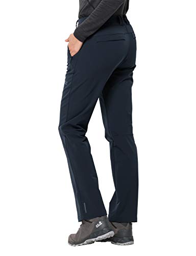 Jack Wolfskin Activate THERMIC Pants Women Softshellhose Wind-und wasserabweisend Sehr atmungsaktiv Elastisch Pantalón Softshell, Mujer, Azul Medianoche, 40