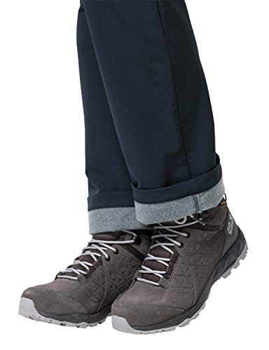 Jack Wolfskin Activate THERMIC Pants Women Softshellhose Wind-und wasserabweisend Sehr atmungsaktiv Elastisch Pantalón Softshell, Mujer, Azul Medianoche, 40