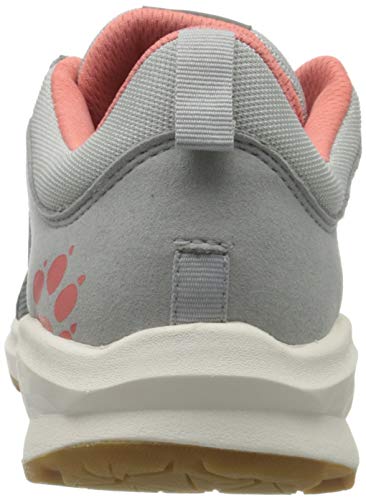 Jack Wolfskin Coogee Low K, Zapatillas Unisex Niños, Gris (Dark Grey/Rose 6328), 39 EU