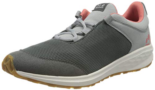 Jack Wolfskin Coogee Low K, Zapatillas Unisex Niños, Gris (Dark Grey/Rose 6328), 39 EU