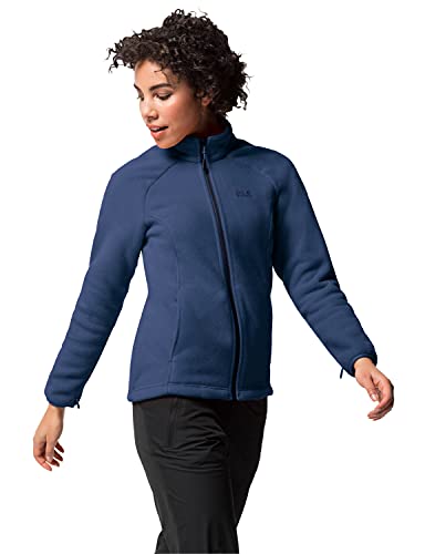 Jack Wolfskin Iceland Voyage 3IN1 - Chaqueta 3 en 1 para mujer, Mujer, Chaqueta doble impermeable., 1107813, azul medianoche, extra-large