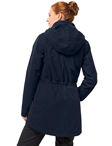 Jack Wolfskin Madison Avenue Coat Abrigo, Midnight Blue, M para Mujer