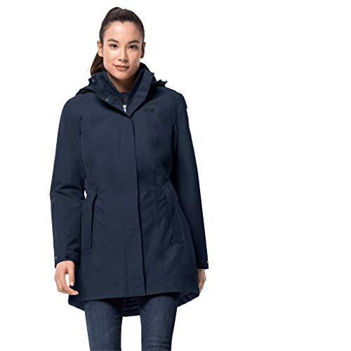 Jack Wolfskin Madison Avenue Coat Abrigo, Midnight Blue, M para Mujer