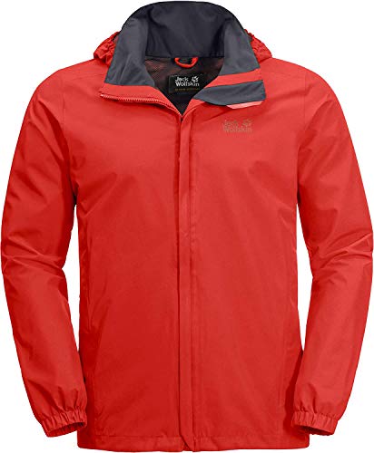 Jack Wolfskin Men's STORMY POINT JACKET M Athletic Shell Jackets lava red S