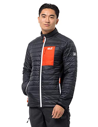 Jack Wolfskin Routeburn Ebony Chaqueta, Color Gris Oscuro, Tamaño Small