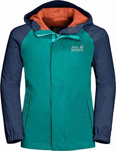 Jack Wolfskin Tucan Chaqueta Softshell para Niño, Color Green Ocean, Tamaño 116