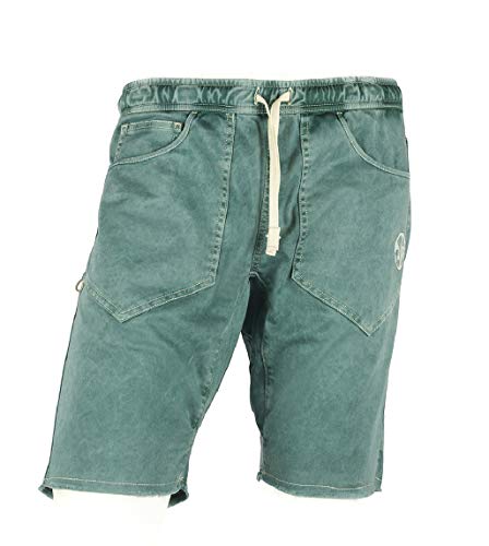 Jeanstrack Montes Pantalón de Escalada-Trekking, Hombre, Verde, M