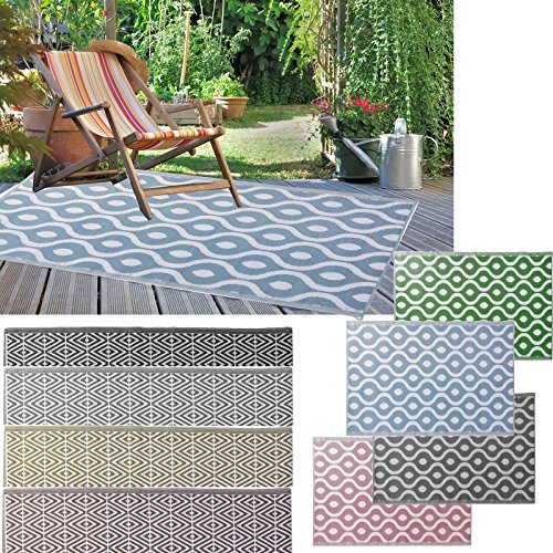 Jemidi - Moqueta exterior para terraza, jardín y balcón, alfombra exterior de plástico de 120 x 180 cm, lavable