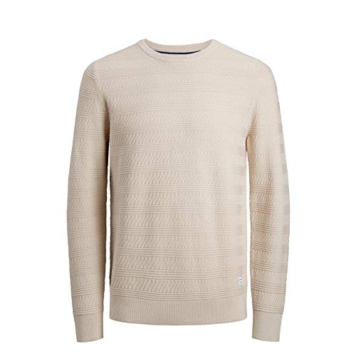 Jersey JACK&JONES Hombre L Beige 12174284 JJOWEN Knit Crew Neck