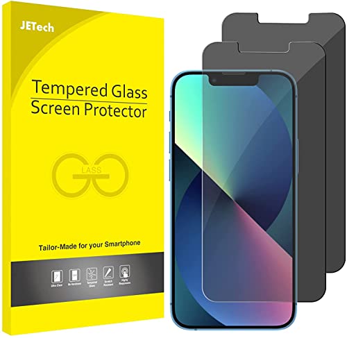 JETech Protector Pantalla de Privacidad Compatible con iPhone 13/13 Pro 6,1 Pulgadas, Antiespia Cristal Vidrio Templado, Anti-Spy, 2 Unidades