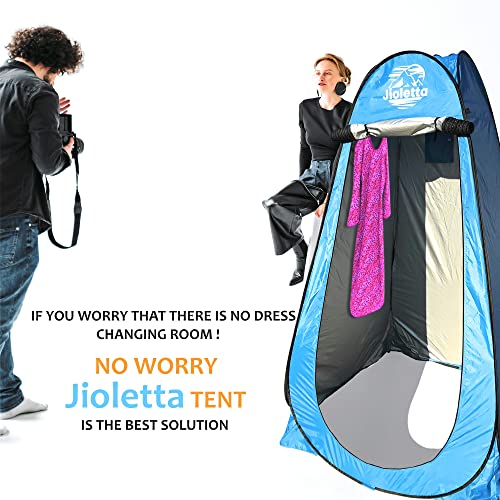 Jioletta - Tienda de Campaña Vestidor - Apertura Automática, Plegable, Portátil, 120*120*190 cm (Azul)