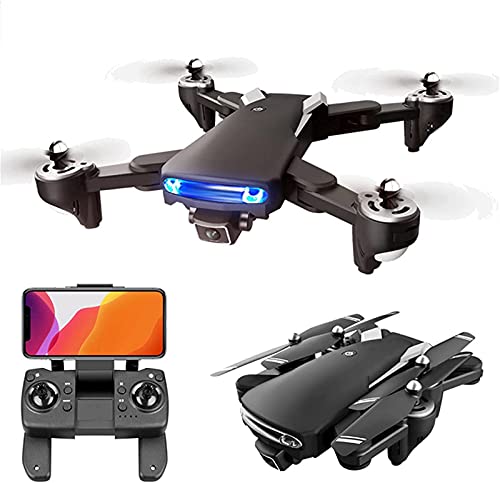 JJDSN Drones con cámara Dual 6K HD, Control Remoto Drone Carga USB 5G WiFi FPV Aeronaves Posicionamiento GPS Plegable Quadcopter Niños al Aire Libre Drone Juguete de Regalo con Bolsa de almacenami