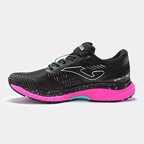 Joma Serie hispalis Lady, Zapatillas de Atletismo Mujer, Negro-Fucsia, 41 EU