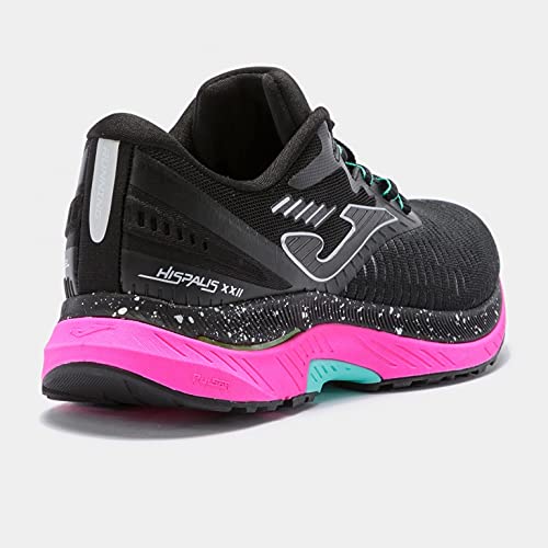 Joma Serie hispalis Lady, Zapatillas de Atletismo Mujer, Negro-Fucsia, 41 EU