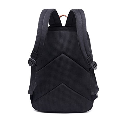 Joymoze Mochila Escolar Clásica Impermeable Informal Retro de Color Liso para Adolescentes Negro