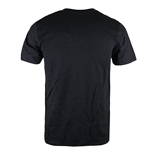 Jurassic Park Logotipo Desgastado Camiseta, Negro (Black Blk), L para Hombre