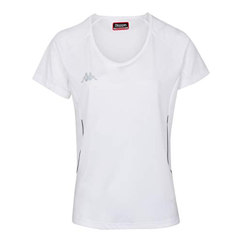 Kappa Fania Camiseta técnica, Mujer, Blanco, M