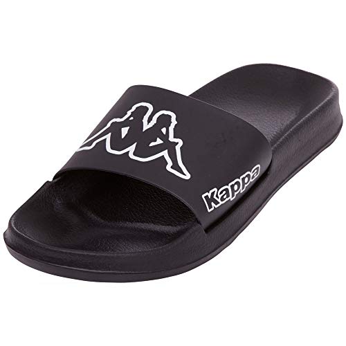 Kappa Krus, Chanclas Unisex Adulto, Negro (Black/White 1110), 41 EU