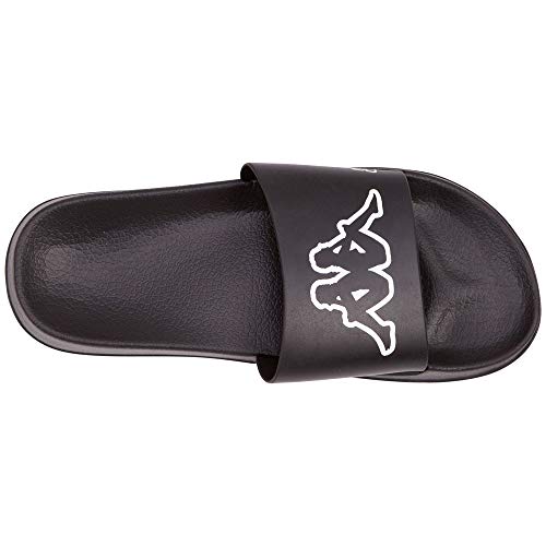 Kappa Krus, Chanclas Unisex Adulto, Negro (Black/White 1110), 41 EU