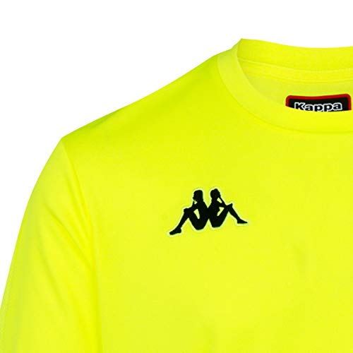 Kappa ROVIGO SS Camiseta de equipación, Hombre, Amarillo Fluor/Negro, XL