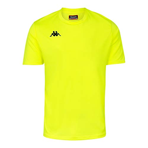 Kappa ROVIGO SS Camiseta de equipación, Hombre, Amarillo Fluor/Negro, XL