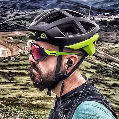 KAPVOE Gafas de Ciclismo Polarizadas con 5 Lentes Intercambiables para Hombres Mujeres Pantalla Completa TR90 Gafas de Sol Ligeras para Ciclismo Deportivo MTB 20