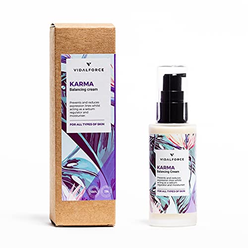 Karma, Crema hidratante facial mujer I Piel Mixta y Grasa I NATURAL y BIO . Con vitamina C I Con Ácido hialurónico puro vegetal I Aloe vera puro y 19 super activos Rostro, contorno de ojos y cuello