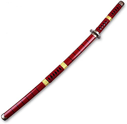 Katana japonesa de madera One Piece Zoro Sandai Kitetsu replique Cosplay Epee de samourai Anime Sabre de Madera