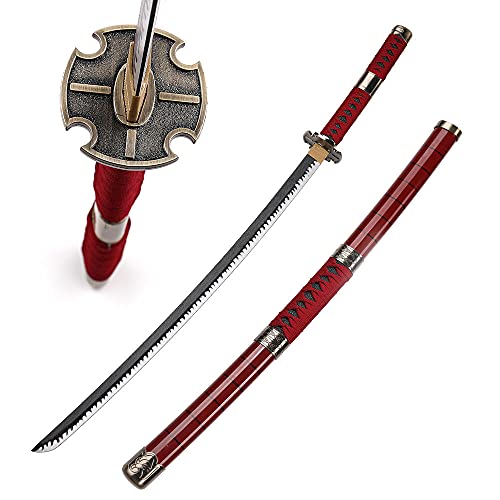 Katana japonesa de madera One Piece Zoro Sandai Kitetsu replique Cosplay Epee de samourai Anime Sabre de Madera