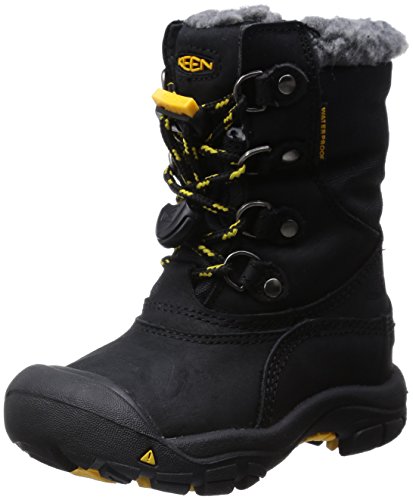 Keen Basin WP - Botas de Cuero Nobuck Infantil, Color Negro, Talla 37