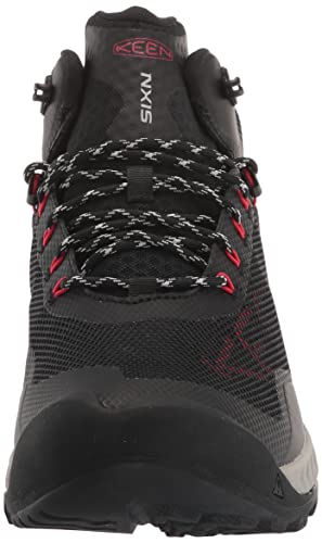 KEEN NXIS EVO Mid WP-M, Botas para Senderismo Hombre, Black Red Moqueta, 48 EU