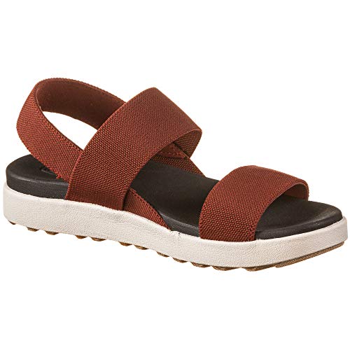 KEEN Sandalias Elle Backstrap Casual Plataforma Open Toe para mujer, Ladrillo cocido., 38.5 EU