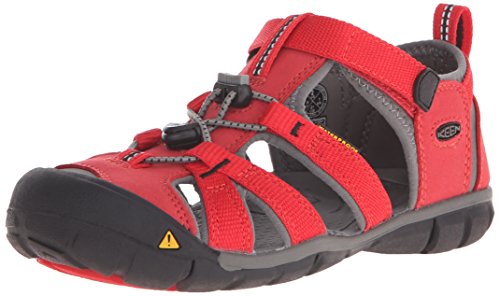 KEEN Seacamp 2 CNX, Sandalias, para Unisex niños, Rojo (Racing Red/Gargoyle), 32/33 EU