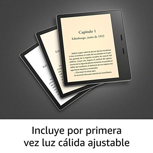 Kindle Oasis, ahora con luz cálida ajustable, resistente al agua, 8 GB, wifi, grafito