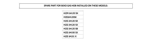 KIT de 4 pomos / perillas (ORIGINAL Beko) para cocina de gas, código del recambio: 157925165, color negro