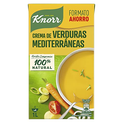 Knorr - Crema Verduras Mediterráneas sin Conservantes ni Colorantes Artificiales, 1L