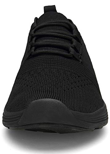 KOUDYEN Zapatillas Running Hombre Mujer Zapatos para Correr y Asfalto Aire Libre y Deportes Calzado Ligero Transpirable Sneaker XZ818-black2-EU40