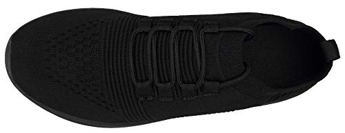 KOUDYEN Zapatillas Running Hombre Mujer Zapatos para Correr y Asfalto Aire Libre y Deportes Calzado Ligero Transpirable Sneaker XZ818-black2-EU40