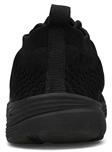 KOUDYEN Zapatillas Running Hombre Mujer Zapatos para Correr y Asfalto Aire Libre y Deportes Calzado Ligero Transpirable Sneaker XZ818-black2-EU41