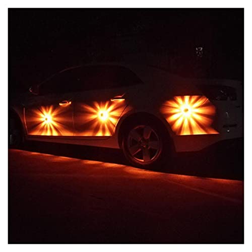 KUAIKUAI BAI Shi Wu 3 unids/Set Coche Emergencia Strobe Flashing Advertencia Advertencia Techo Road Lámpara de Seguridad Roadside Naranja Magnético Base Luz