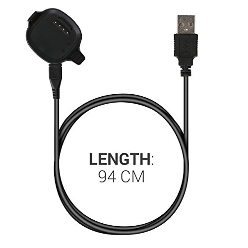 kwmobile Conector de Carga Compatible con Garmin Forerunner 10/15 - Cable USB con Base de conexión para Fitness Tracker y smartwatch