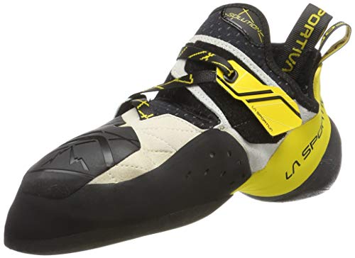 LA SPORTIVA Solution White/Yellow, Zapatillas de Escalada, 42.5 EU